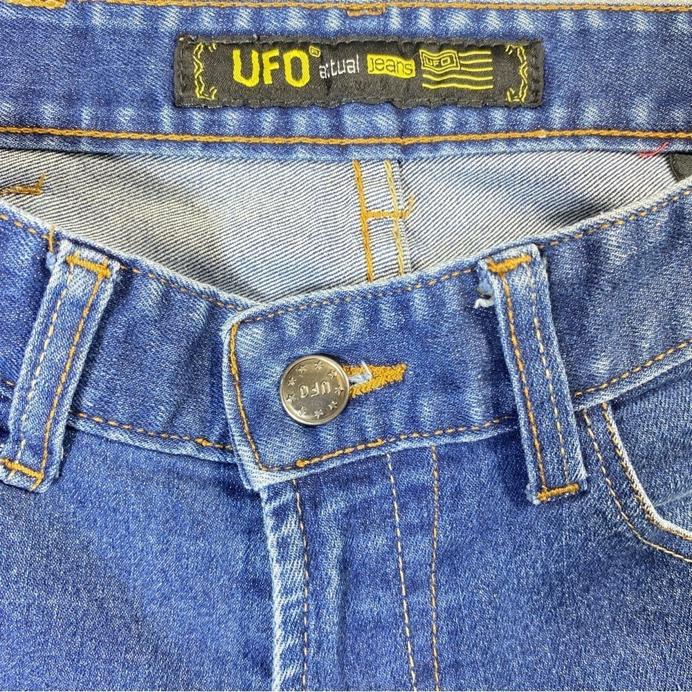 UFO Vintage Jeans Men's 30 Blue Straight Mid Rise 90's Skater Y2K Casual Denim - Picture 4 of 15